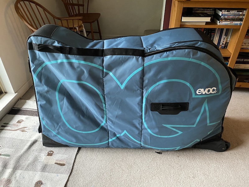 Evoc Bike Travel Bag Pro 280L. Like New. Teal Blue For Sale