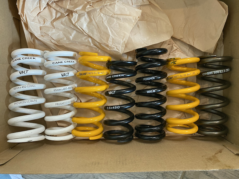 Fox/Cane Creek/Ohlins/DVO springs, mostly 400450lbs For Sale