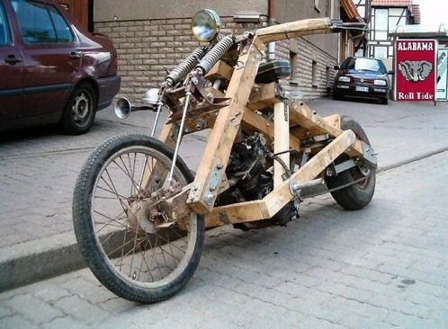 some shit wood bike