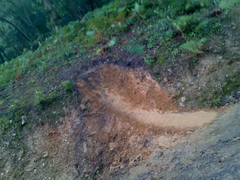 lip we carved into a bank. hopng to put a step up landing and use it to try tricks....