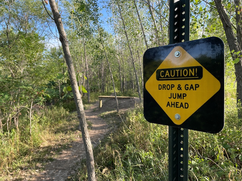 Safety Signs Mountain Biking Trail Lakeville, Minnesota