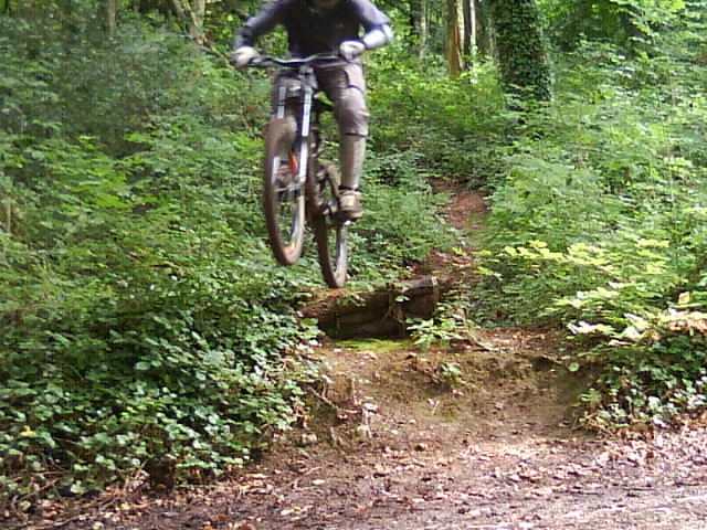 I am attempting the bridleway jump. just fell short of landing. BAD Quality = Camera phone!