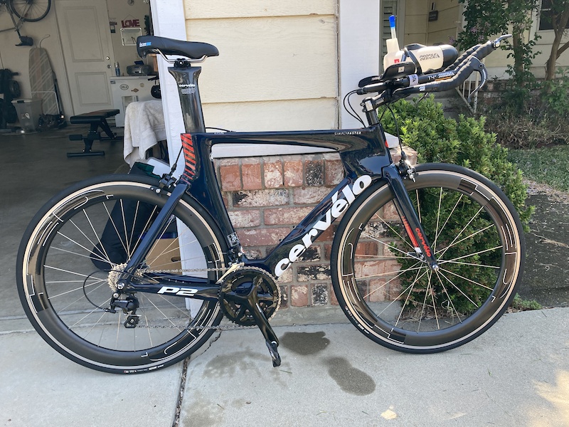 2018 Cervelo P2 56cm Shimano 105 in Navy Blue Red For Sale