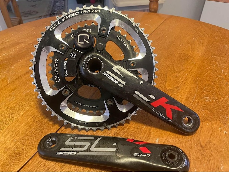 FSA SL-K Light Carbon Crankset With Quarq Power Meter For Sale