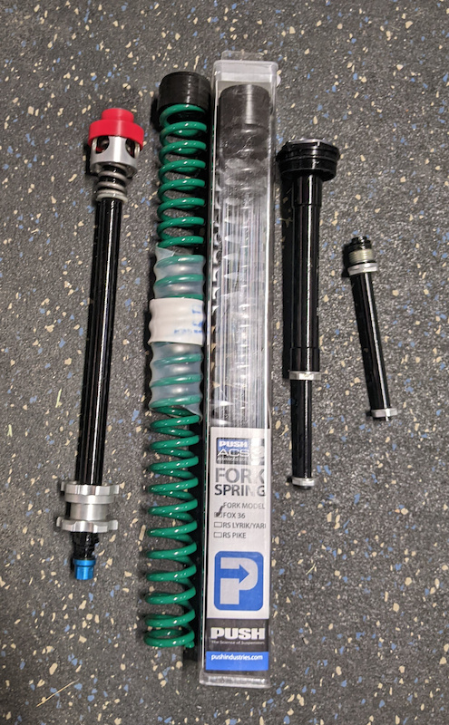 Push Acs3 Push ACS3 Fox 36 170 with Green and Black Springs For Sale