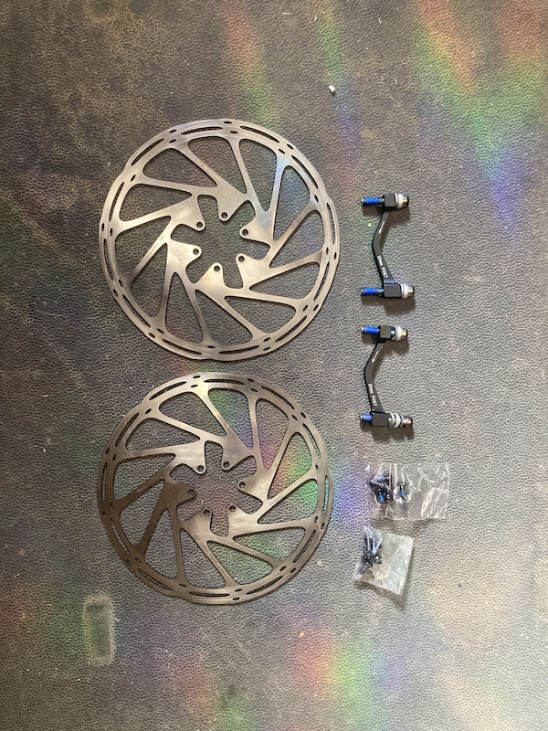 2022 SRAM Centerline 200 rotors, Oil-slick/black adapters For Sale