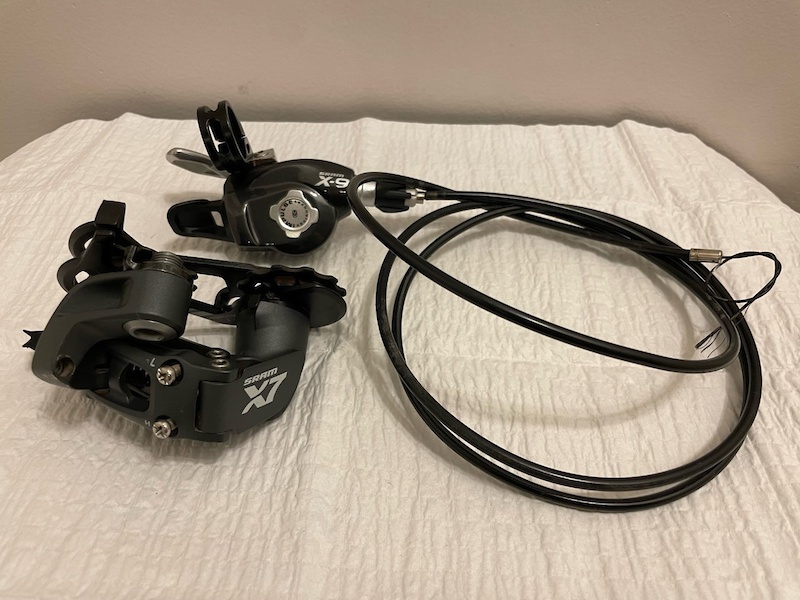 SRAM X7 Rear Derailleur SRAM X9 Thumb Shifter 9 speed For Sale
