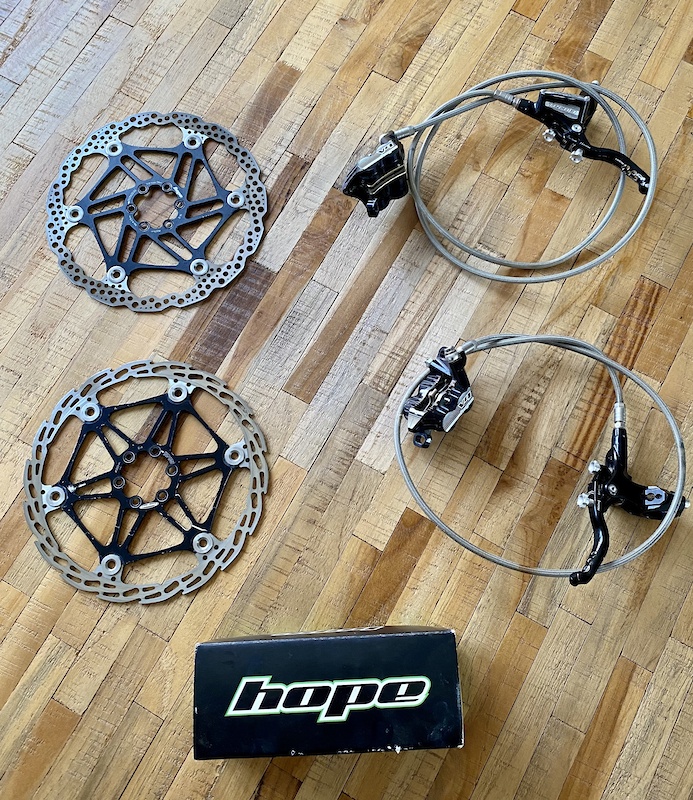 Hope Tech V4 Complete Brake Set Black For Sale