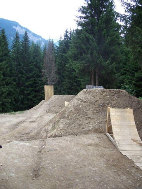 Jumps at one of the Chatel bike parks