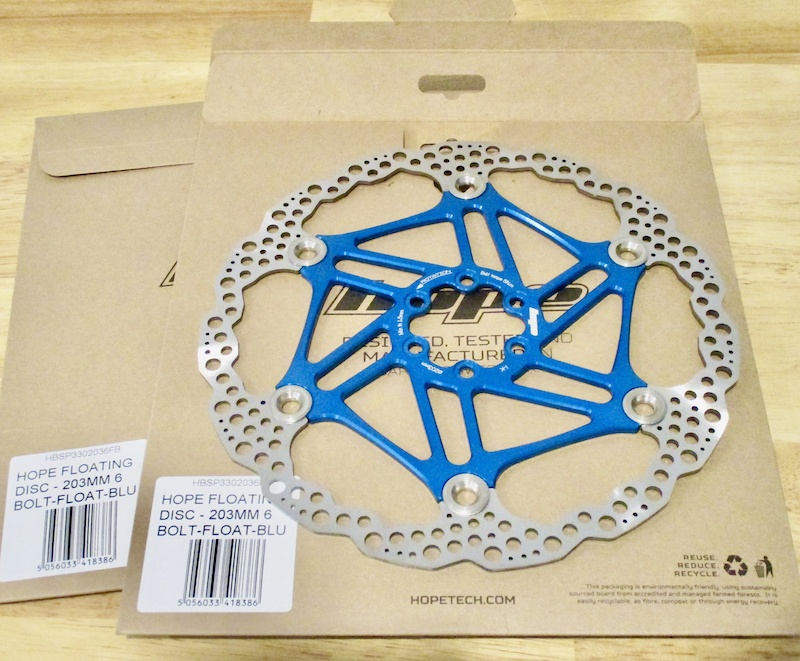 2022 new Hope 203mm Blue mtb brake rotor For Sale