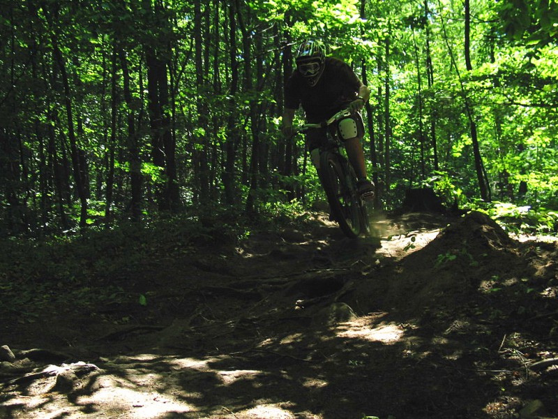 Dh Grabowek competition. Ridin through section called rock garden. 5th place in juniors ;) .