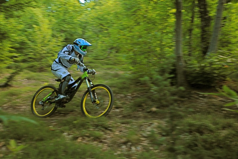 ride on the Dh slope