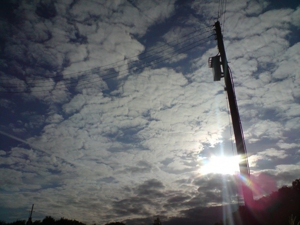 Just noticed the telegraph pole and the sky so thought id take a picture man.