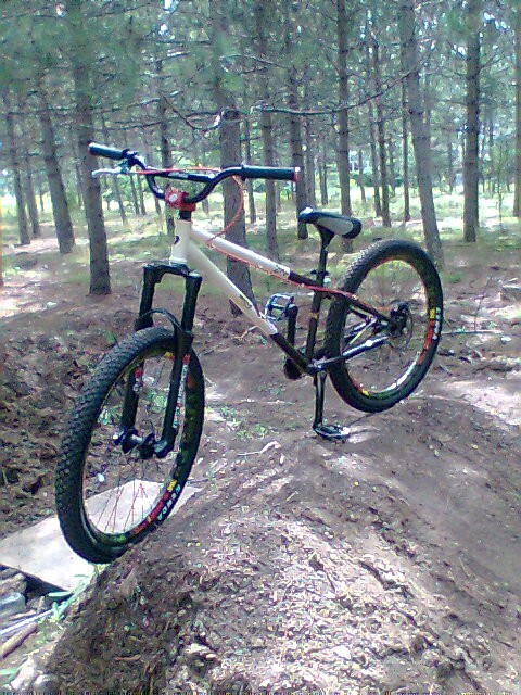 My bike on one of the jumps