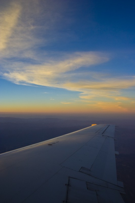 During my flight back to Monterey, CA. I think this was shot over Orange County. 

Photo: Tony Tarumoto