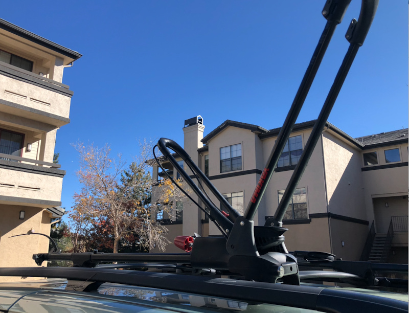 Yakima Roof Mount Bike Rack with Attached cable lock. For Sale