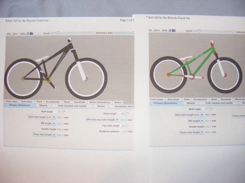 bike cad drawings

2006 norco sasquatch on the left
2008 dmr transition on the right