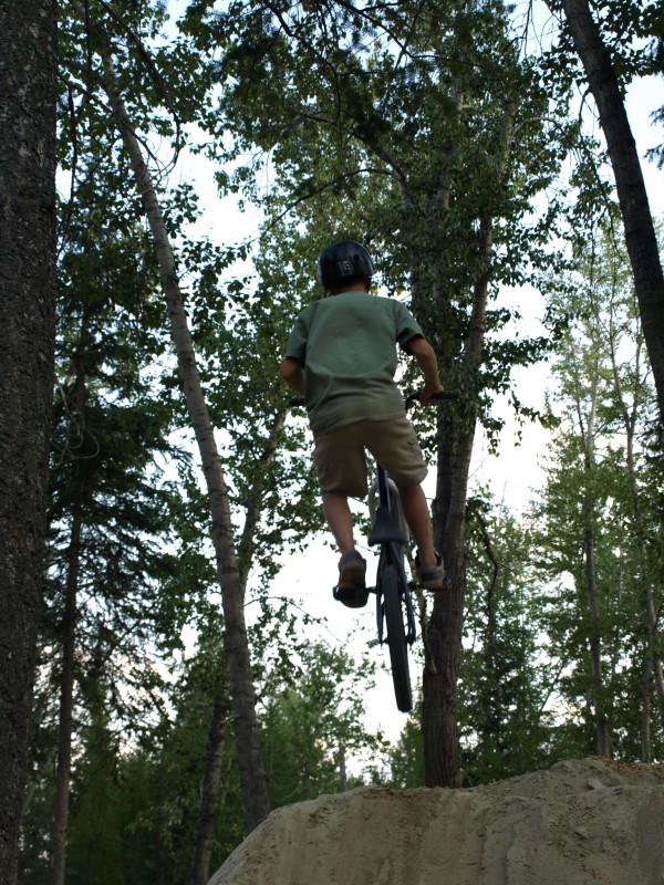 One of the local riders hitting one of the hips.