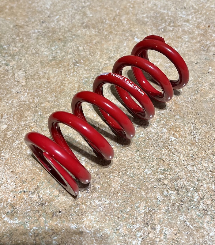 RockShox Metric Spring - Electric Red, Length 134MM, Spring Travel (47.5-55MM), 350 LB