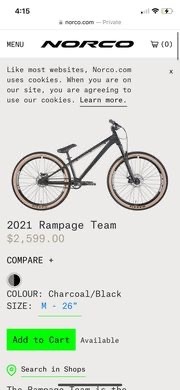 dirt jumper frame size