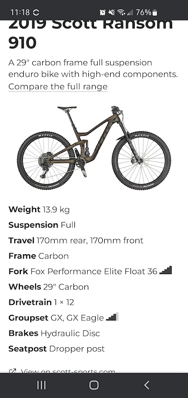 2020 Scott Ransom Carbon SMALL For Sale