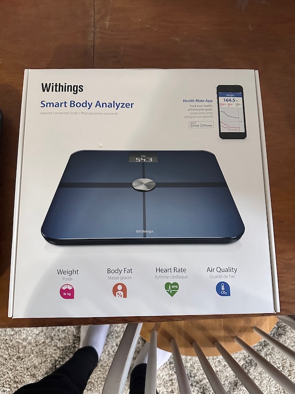 WITHINGS Body Smart - Accurate Scale for Body Weight and Fat Percentage,  Body Composition Wi-Fi and Bluetooth, Baby Weight Smart Scale Apple