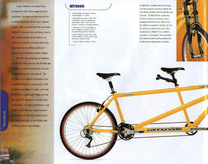 Cannondale 1999 MT3000 Older Tandem