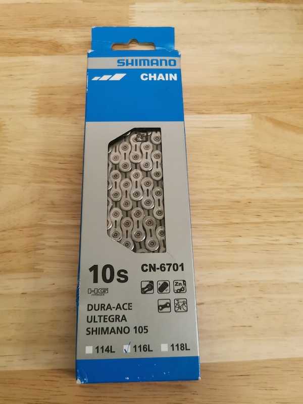 Chaîne Vélo Route Shimano Ultegra CN-6701 - 10 Vitesses - Argent - 116 Maillons