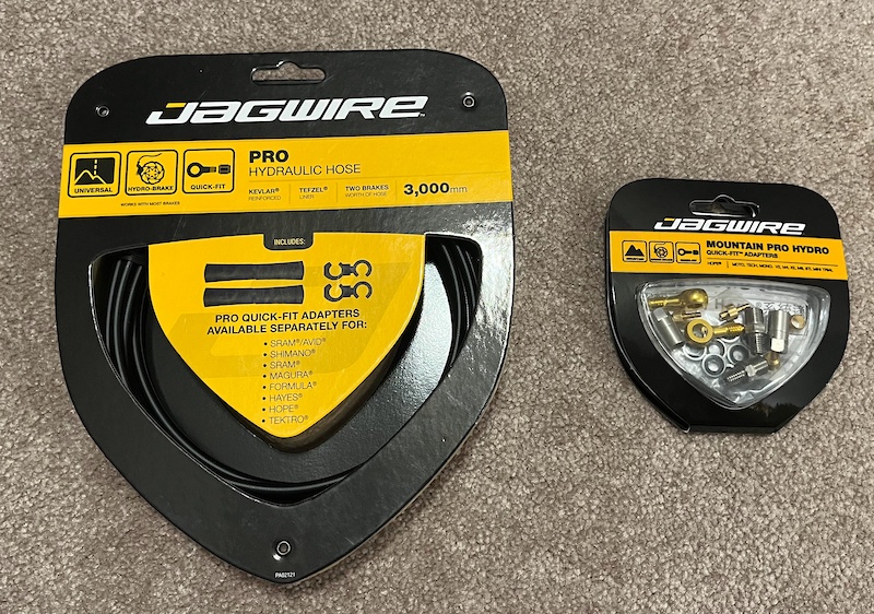 Jagwire Pro Hydraulic Hose Kit and Hope adaptor kit For Sale
