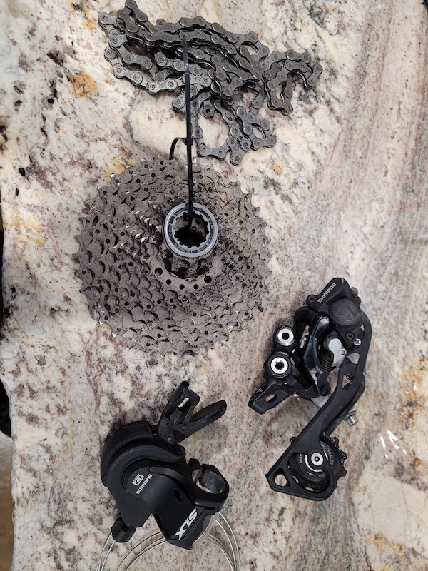 XT 10 Speed derailleur, SLX shifter, Cassette For Sale