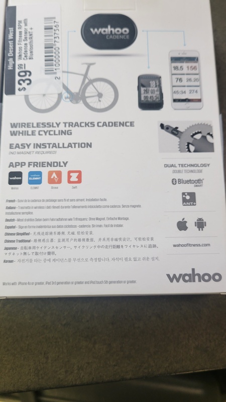 Wahoo cadence best sale sensor montage