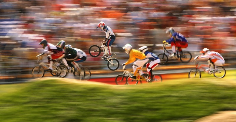 Donny Robinson of the United States gets air during the Men's BMX final run held  during Day 14 of the 2008 Olympic Games. (Adam Pretty/Getty Images) and Maris Strobergs - respect Latvia :D