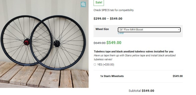 stans flow 27.5 wheelset