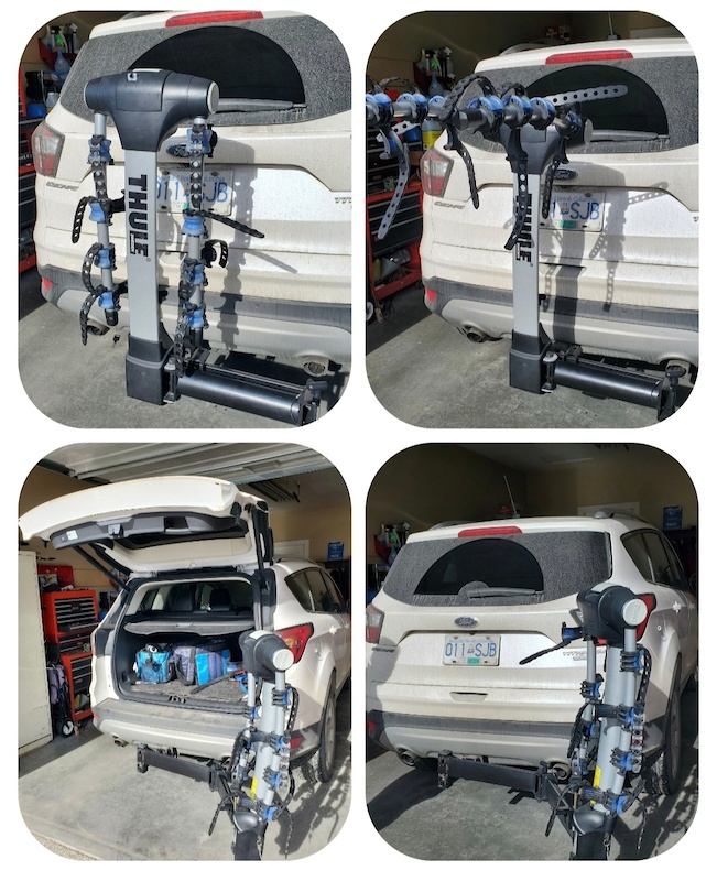Thule 4 bike rack swing away rack For Sale