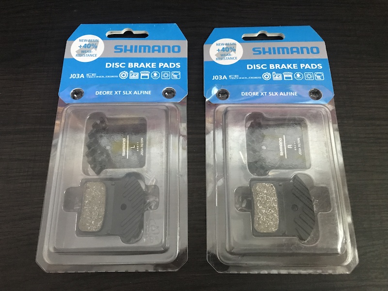 2023 Shimano Ice Tech J03A Resin Brake Pads, 2 Pairs For Sale