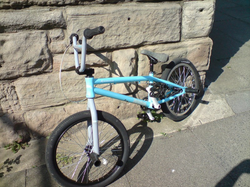 my khe with new back wheel and cranks