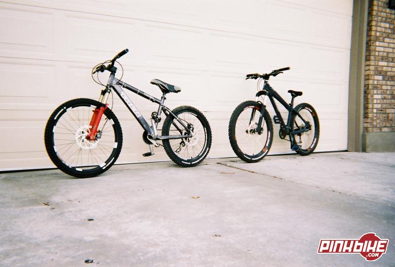 Two sweet rides, 2001 Trek Bruiser with 24in AtomLab. 2004 Specialized P3.