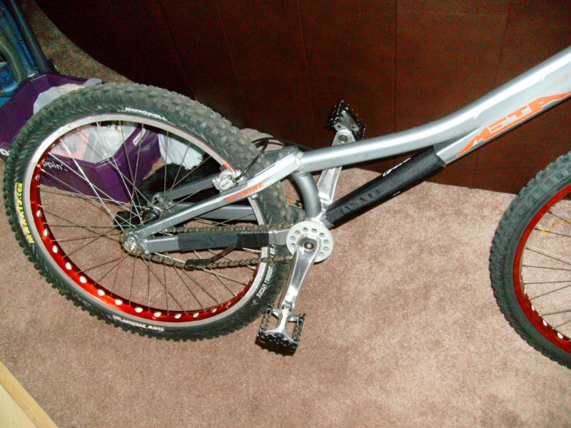 frame and rear wheel