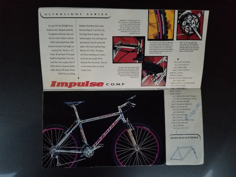 1994 Haro Impulse Comp Ultralight Series Mountain Bike For Sale