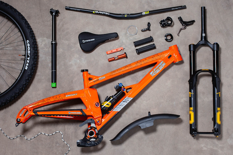 Orange cheap bike frame