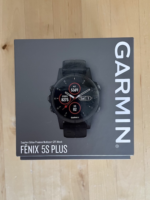 Garmin Fenix 5S Plus Sapphire Edition GPS Watch, 42mm For Sale