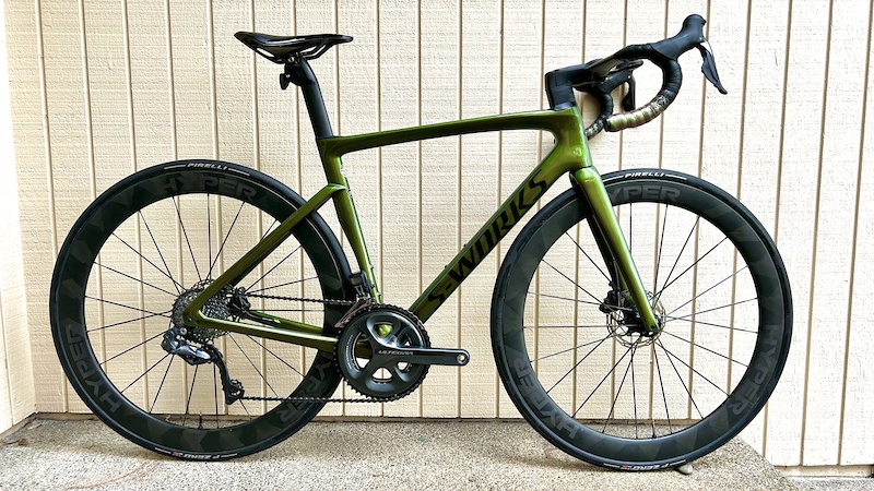 2021 Specialized Tarmac SL7 S-Works Snake Eye Green 54cm For Sale