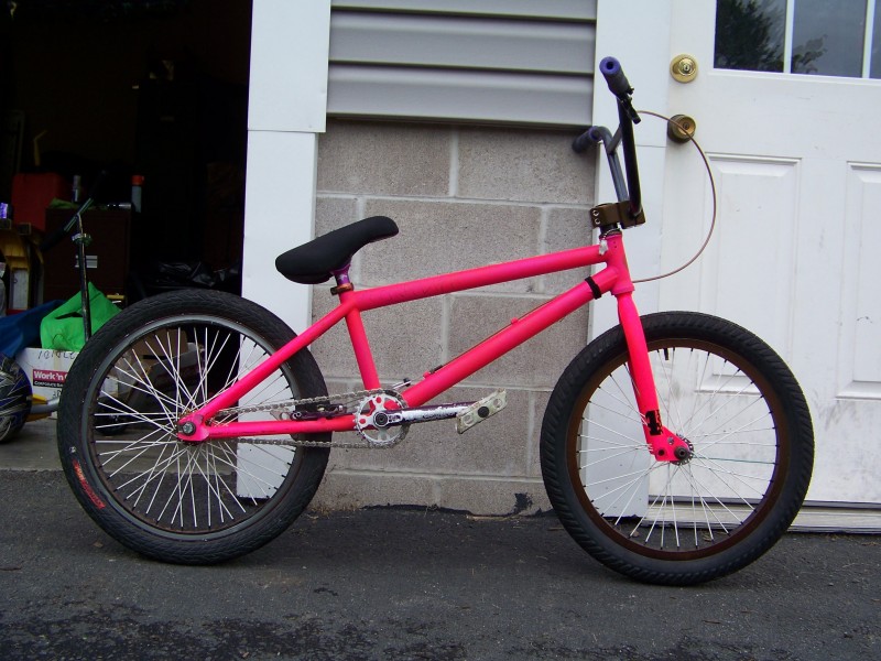 my bike now. pink!