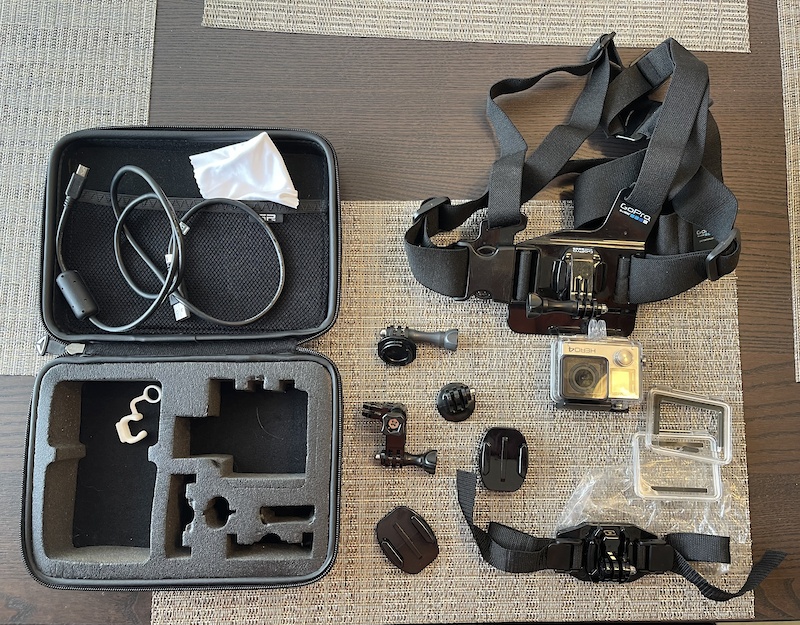 GoPro Hero 4 silver, plus accessories & case For Sale