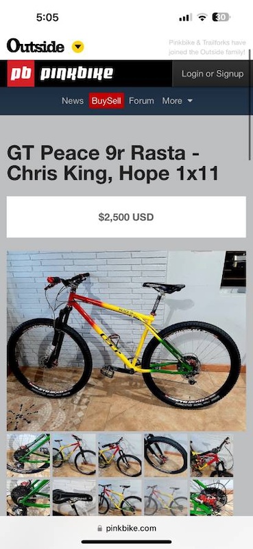 2007 GT PEACE 9ER SS 29in chromoly mountain bike For Sale