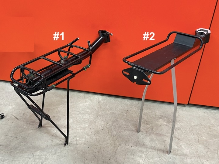 Quick release rear rack. (2) For Sale