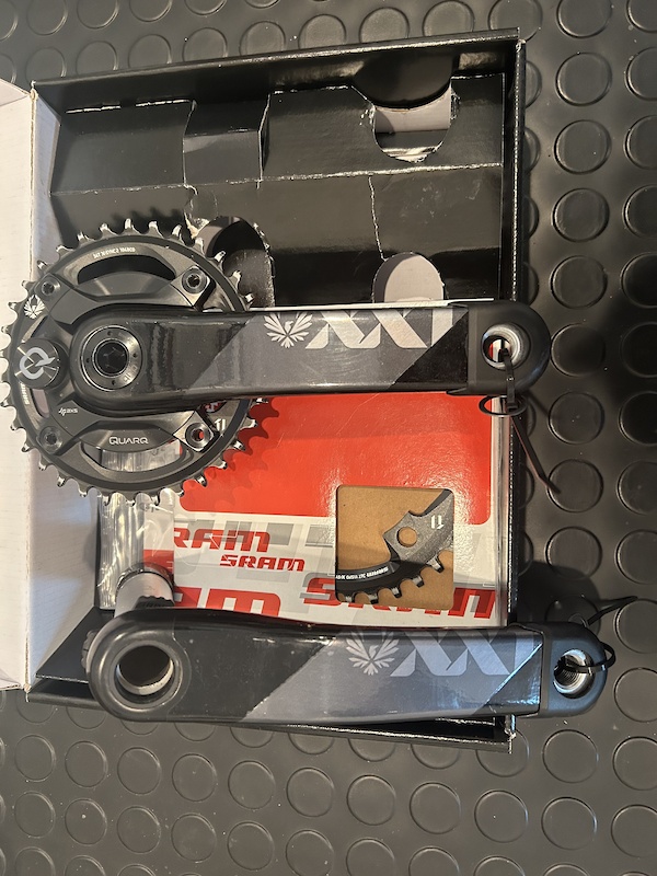 2022 Sram XX1 Quarq power meter crankset with chainrings For Sale