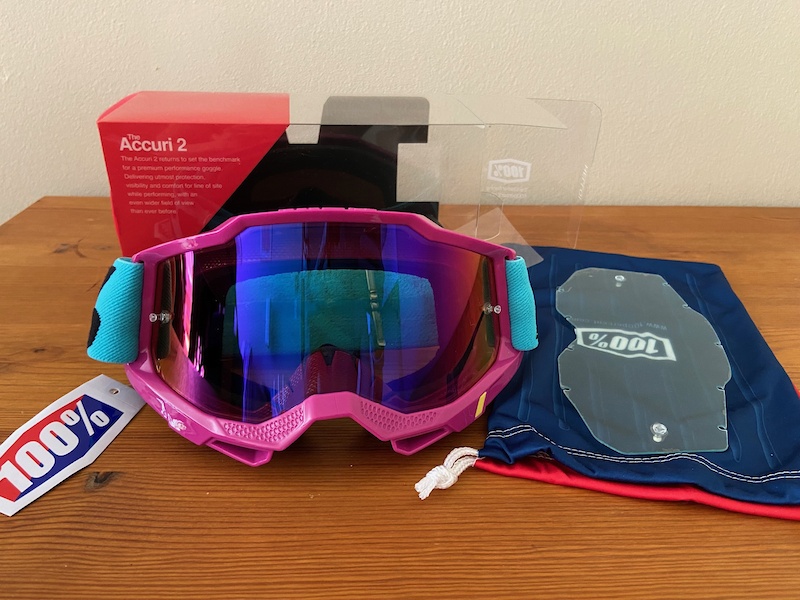 Buy 100% Accuri 2 Motocross & Mountain Biking Adult Goggles (Black - Clear Lens) Online at Low Prices in India