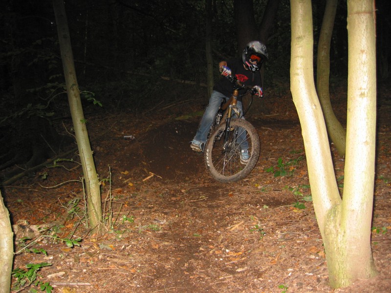 trying to rail a berm