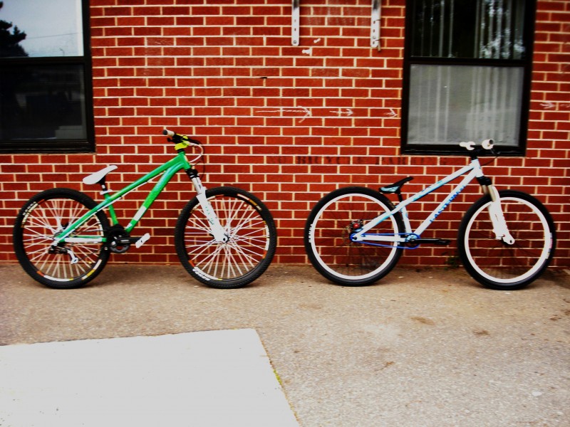My bike (left) 08 Norco 125 and my friends bike (right) 08 Eastern Thunderbird